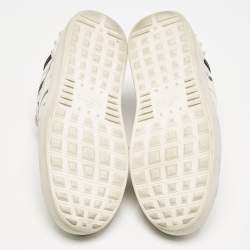 Valentino White Leather Rockstud Low Top Sneakers Size 37