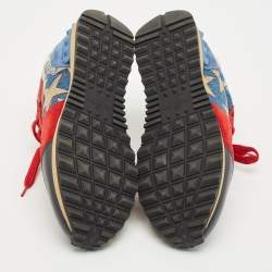 Valentino Two Tone Suede and Leather Camustars Rockrunner Sneakers Size 37.5
