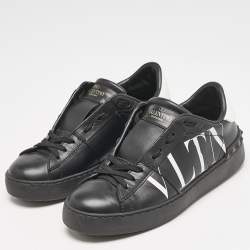 Valentino Black/White Leather VLTN Low Top Sneakers Size 36.5
