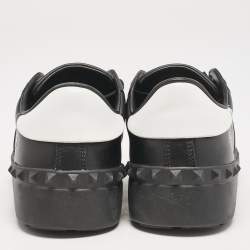 Valentino Black/White Leather VLTN Low Top Sneakers Size 36.5