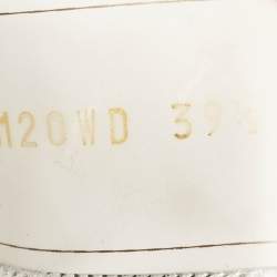 Valentino White Leather Bianco Backnet Low Top Sneakers Size 39.5