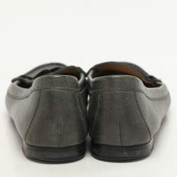 Valentino Green Leather Vlogo Loafers Size 37.5