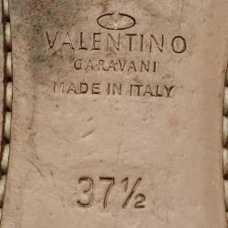 Valentino Green Leather Vlogo Loafers Size 37.5