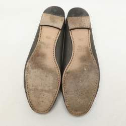 Valentino Green Leather Vlogo Loafers Size 37.5