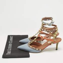 Valentino Multicolor Leather Rockstud Pumps Size 39