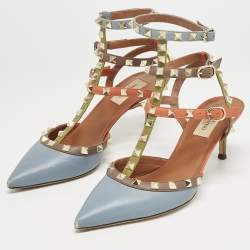 Valentino Multicolor Leather Rockstud Pumps Size 39
