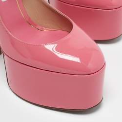 Valentino Pink Patent Leather Tan-Go Platform Pumps Size 36.5