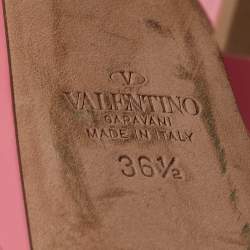 Valentino Pink Patent Leather Tan-Go Platform Pumps Size 36.5