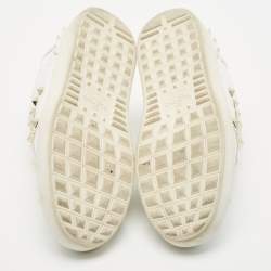 Valentino White Leather Rockstud Untitled Low Top Sneakers Size 39