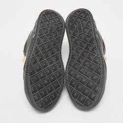 Valentino Black Leather One Stud  Sneakers Size 38.5