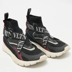 Valentino Multicolor Fabric and Leather VLTN Heroes High Top Sneakers Size 39