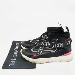 Valentino Multicolor Fabric and Leather VLTN Heroes High Top Sneakers Size 39
