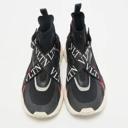 Valentino Multicolor Fabric and Leather VLTN Heroes High Top Sneakers Size 39