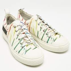 Valentino White Canvas VLTN Logo Allover Giggies Times Low Top Sneakers Size 40