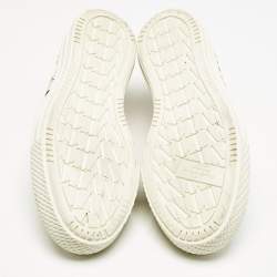 Valentino White Canvas VLTN Logo Allover Giggies Times Low Top Sneakers Size 40