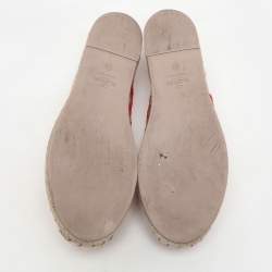 Valentino Red Lace Espadrille Flats Size 36