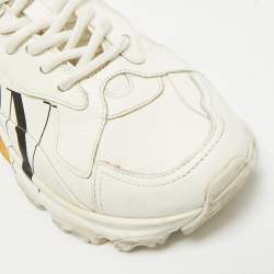 Valentino White Leather VLTN Bounce Sneakers Size 36