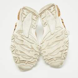 Valentino White Leather VLTN Bounce Sneakers Size 36