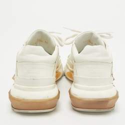 Valentino White Leather VLTN Bounce Sneakers Size 36