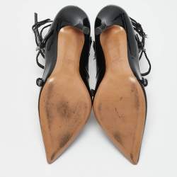 Valentino Black/Dusty Pink Patent and Leather Love Latch Pumps Size 38