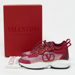 Valentino Multicolor Leather and Mesh Shegoes Sneakers Size 38
