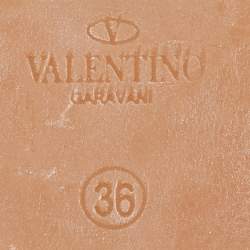Valentino Light Pink Quilted Leather Rockstud Slip On Espadrille Flats Size 36