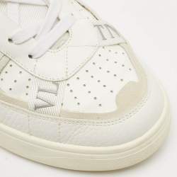 Valentino White Canvas and Leather VL7N Sneakers Size 41.5