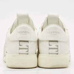 Valentino White Canvas and Leather VL7N Sneakers Size 41.5