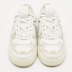 Valentino White Canvas and Leather VL7N Sneakers Size 41.5