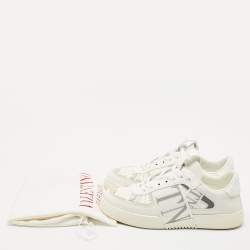 Valentino White Canvas and Leather VL7N Sneakers Size 41.5