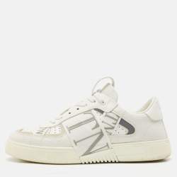 Valentino White Canvas and Leather VL7N Sneakers Size 41.5