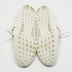 Valentino White Leather Rockstud Untitled Sneakers Size 39