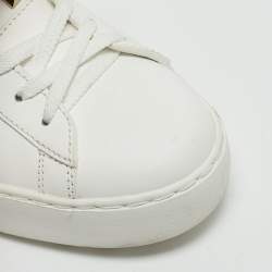 Valentino White Leather Rockstud Untitled Sneakers Size 39