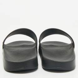 Valentino Black Rubber VLTN Pool Slide Flat Size 40