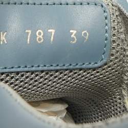 Valentino Light Blue Leather Rockstud Slip On Sneakers Size 39