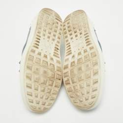 Valentino Light Blue Leather Rockstud Slip On Sneakers Size 39