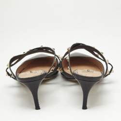Valentino Black Leather Rockstud Mules Size 40.5
