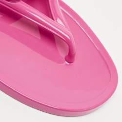 Valentino Pink Jelly Vlogo Thong Flat Sandals Size 37