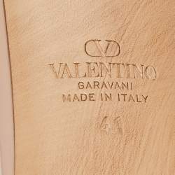 Pre Owned Valentino Dusty Pink Patent Leather VLogo Slingback Pumps Size 41