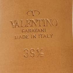 Pre Owned Valentino White/Transparent Leather VLogo Slingback Pumps Size 39.5