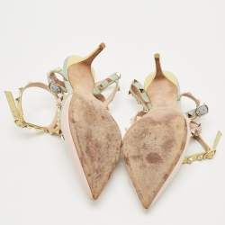 Pre Owned Valentino Multicolor Leather Rockstud Pumps Size 39