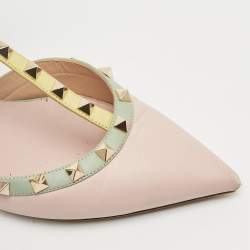 Pre Owned Valentino Multicolor Leather Rockstud Pumps Size 39