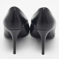 Pre Owned Valentino Black Leather Rockstud Alcove Pumps Size 41