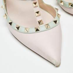 Pre Owned Valentino Multicolor Leather Rockstud Pumps Size 40