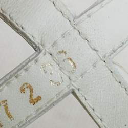 Pre Owned Valentino Cream Leather Rockstud Wedge Sandals Size 36