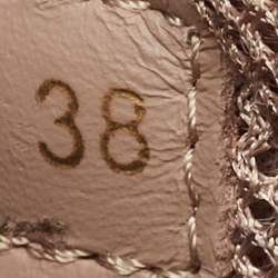 Pre Owned Valentino Two Tone  Camo Print Canvas and Leather Rockrunner Sneakers Size 38