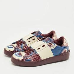 Pre Owned Valentino Multicolor Leather VL7N Lace Up Sneakers Size 40