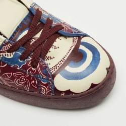 Pre Owned Valentino Multicolor Leather VL7N Lace Up Sneakers Size 40