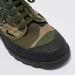 Pre Owned Valentino Multicolor Camouflage Canvas High Top Sneakers Size 41