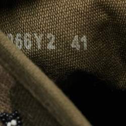 Pre Owned Valentino Multicolor Camouflage Canvas High Top Sneakers Size 41